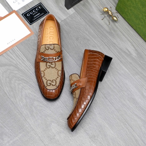 Replica Gucci Oxfords Shoes For Men #1243845 $82.00 USD for Wholesale