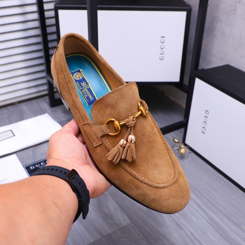 Replica Gucci Oxfords Shoes For Men #1243898 $88.00 USD for Wholesale