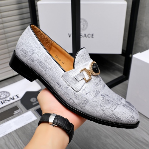 Replica Versace Leather Shoes For Men #1243902 $82.00 USD for Wholesale