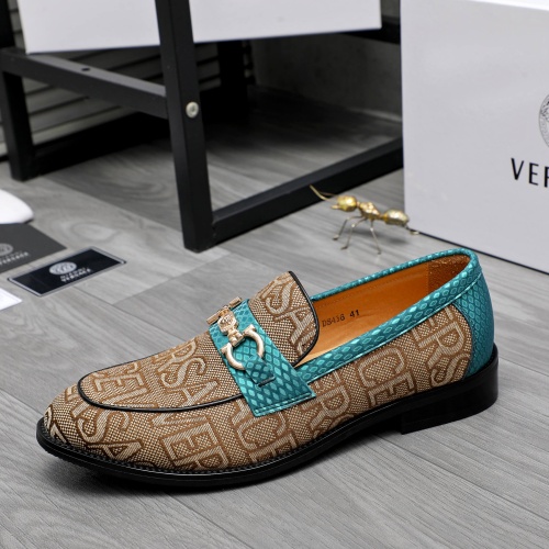 Replica Versace Leather Shoes For Men #1243911 $85.00 USD for Wholesale