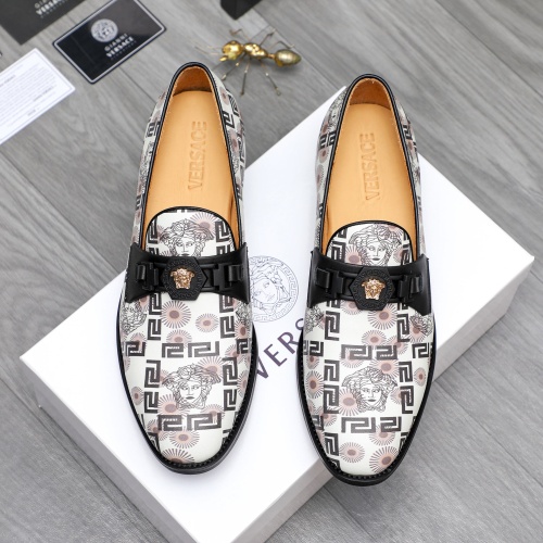 Replica Versace Leather Shoes For Men #1243917 $82.00 USD for Wholesale