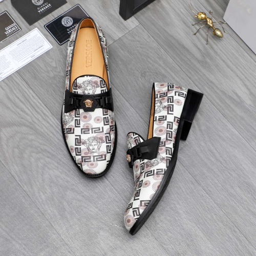 Replica Versace Leather Shoes For Men #1243917 $82.00 USD for Wholesale