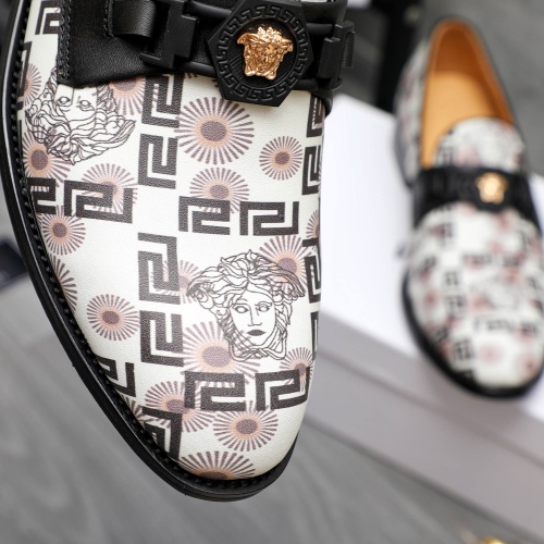 Replica Versace Leather Shoes For Men #1243917 $82.00 USD for Wholesale