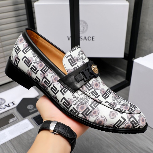 Replica Versace Leather Shoes For Men #1243918 $82.00 USD for Wholesale