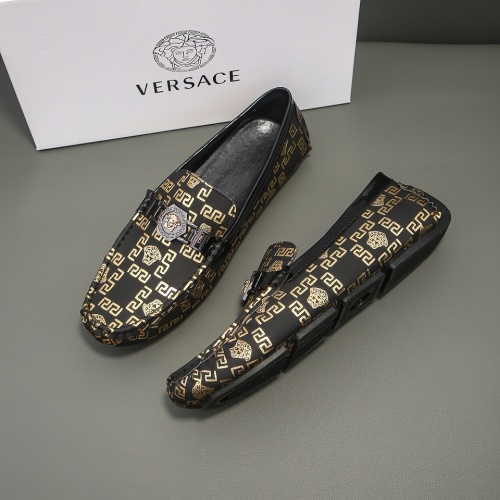 Wholesale Versace Leather Shoes For Men #1243919 $68.00 USD, Wholesale Quality Replica Versace Leather Shoes