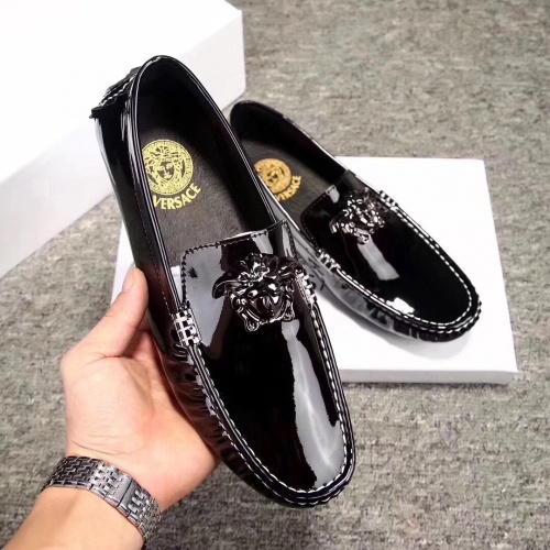 Wholesale Versace Leather Shoes For Men #1243922 $68.00 USD, Wholesale Quality Replica Versace Leather Shoes