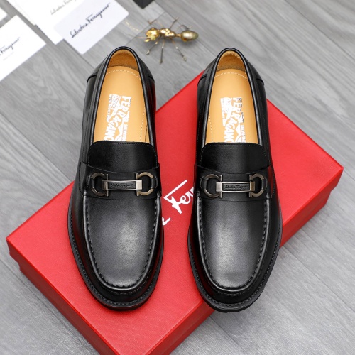 Wholesale Salvatore Ferragamo Leather Shoes For Men #1243974 $88.00 USD, Wholesale Quality Replica Salvatore Ferragamo Leather Shoes