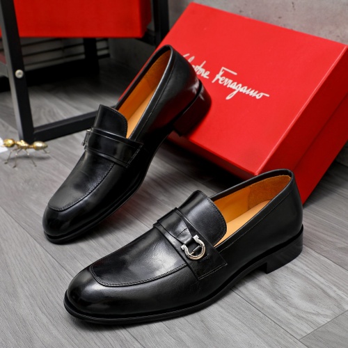 Wholesale Salvatore Ferragamo Leather Shoes For Men #1243987 $82.00 USD, Wholesale Quality Replica Salvatore Ferragamo Leather Shoes