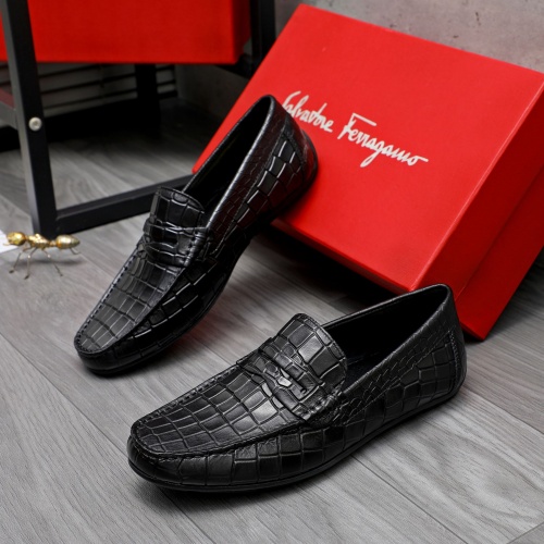 Wholesale Salvatore Ferragamo Leather Shoes For Men #1243992 $68.00 USD, Wholesale Quality Replica Salvatore Ferragamo Leather Shoes