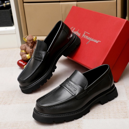 Wholesale Salvatore Ferragamo Leather Shoes For Men #1243995 $85.00 USD, Wholesale Quality Replica Salvatore Ferragamo Leather Shoes