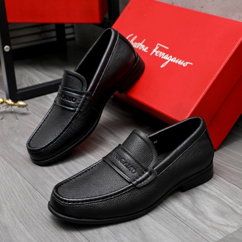 Wholesale Salvatore Ferragamo Leather Shoes For Men #1244000 $82.00 USD, Wholesale Quality Replica Salvatore Ferragamo Leather Shoes