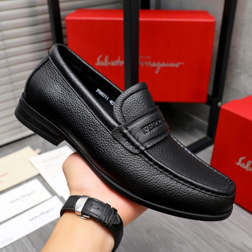 Replica Salvatore Ferragamo Leather Shoes For Men #1244000 $82.00 USD for Wholesale