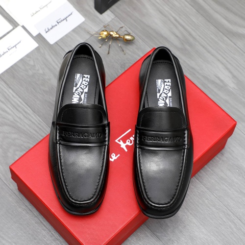 Replica Salvatore Ferragamo Leather Shoes For Men #1244001 $82.00 USD for Wholesale