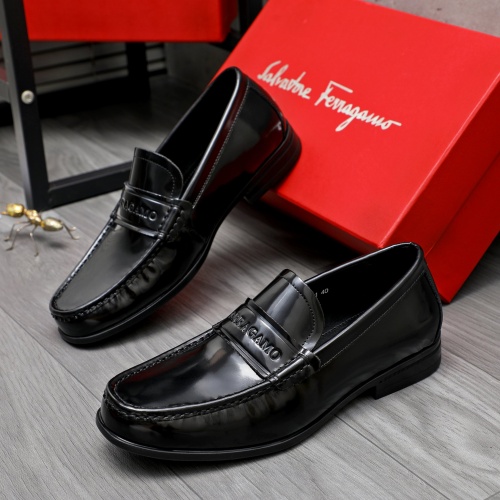 Wholesale Salvatore Ferragamo Leather Shoes For Men #1244002 $82.00 USD, Wholesale Quality Replica Salvatore Ferragamo Leather Shoes