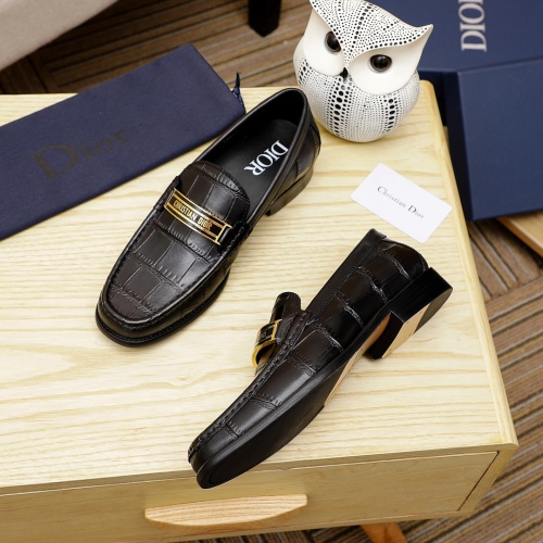 Replica Christian Dior Leather Shoes For Men #1244034 $85.00 USD for Wholesale