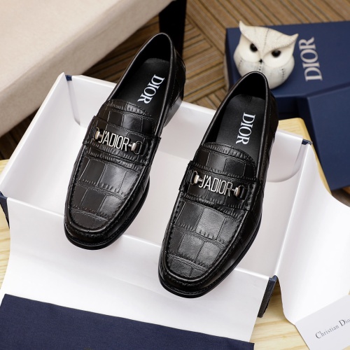 Wholesale Christian Dior Leather Shoes For Men #1244035 $85.00 USD, Wholesale Quality Replica Christian Dior Leather Shoes