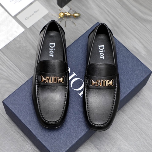 Wholesale Christian Dior Leather Shoes For Men #1244036 $68.00 USD, Wholesale Quality Replica Christian Dior Leather Shoes