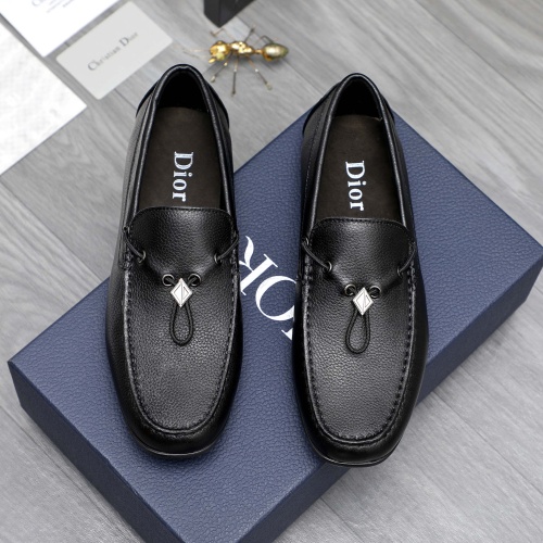 Wholesale Christian Dior Leather Shoes For Men #1244037 $68.00 USD, Wholesale Quality Replica Christian Dior Leather Shoes