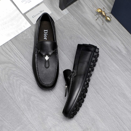 Replica Christian Dior Leather Shoes For Men #1244037 $68.00 USD for Wholesale