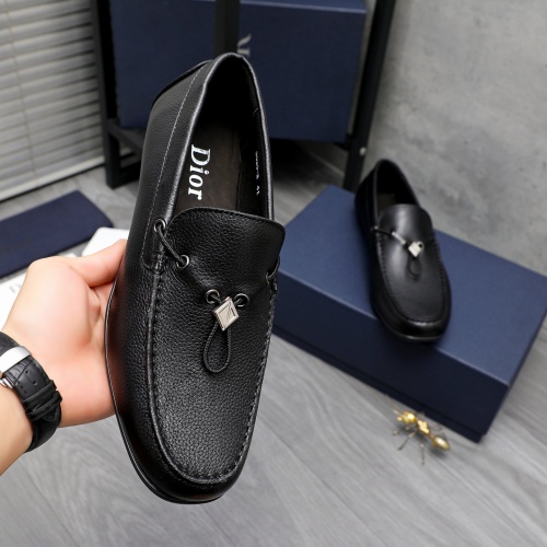 Replica Christian Dior Leather Shoes For Men #1244037 $68.00 USD for Wholesale