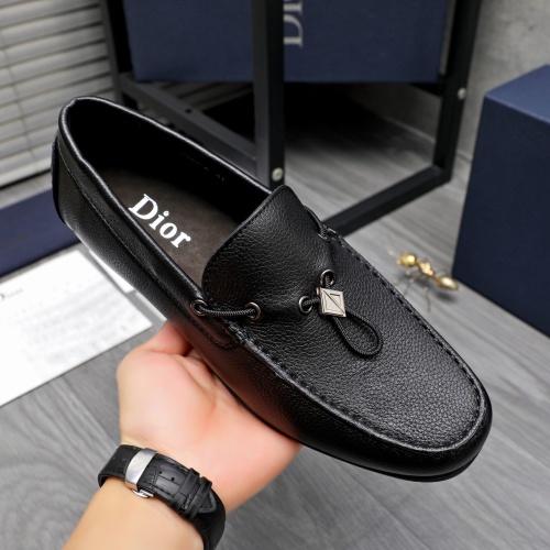 Replica Christian Dior Leather Shoes For Men #1244037 $68.00 USD for Wholesale