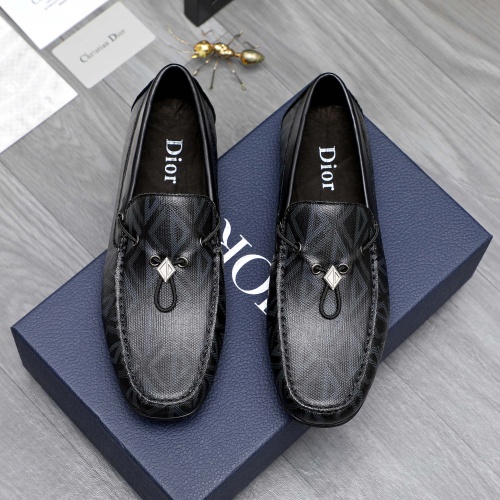 Wholesale Christian Dior Leather Shoes For Men #1244038 $68.00 USD, Wholesale Quality Replica Christian Dior Leather Shoes