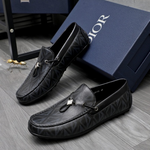 Replica Christian Dior Leather Shoes For Men #1244038 $68.00 USD for Wholesale