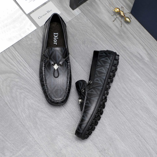 Replica Christian Dior Leather Shoes For Men #1244038 $68.00 USD for Wholesale