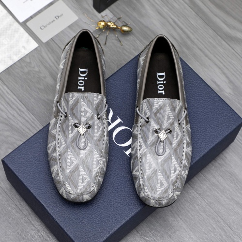 Wholesale Christian Dior Leather Shoes For Men #1244039 $68.00 USD, Wholesale Quality Replica Christian Dior Leather Shoes