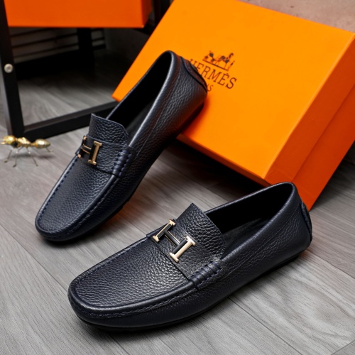 Wholesale Hermes Leather Shoes For Men #1244041 $68.00 USD, Wholesale Quality Replica Hermes Leather Shoes