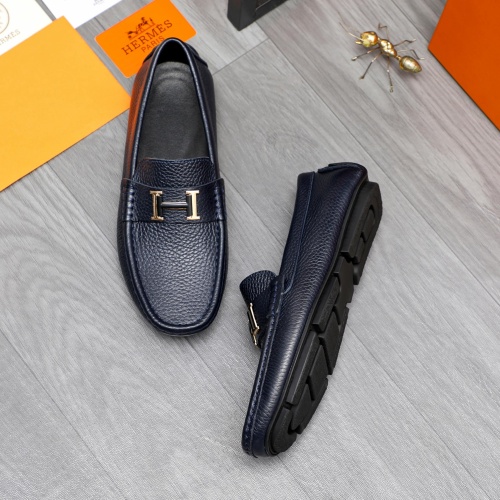 Replica Hermes Leather Shoes For Men #1244041 $68.00 USD for Wholesale