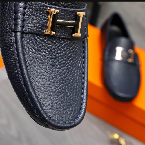 Replica Hermes Leather Shoes For Men #1244041 $68.00 USD for Wholesale