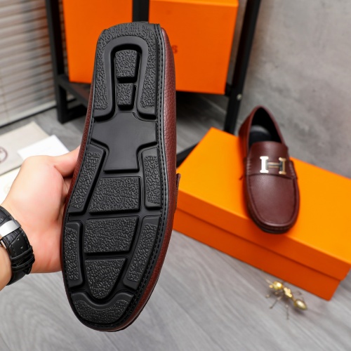 Replica Hermes Leather Shoes For Men #1244043 $68.00 USD for Wholesale