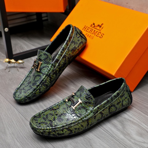 Wholesale Hermes Leather Shoes For Men #1244044 $68.00 USD, Wholesale Quality Replica Hermes Leather Shoes