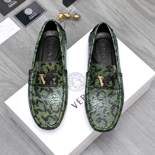 Wholesale Versace Leather Shoes For Men #1244079 $68.00 USD, Wholesale Quality Replica Versace Leather Shoes