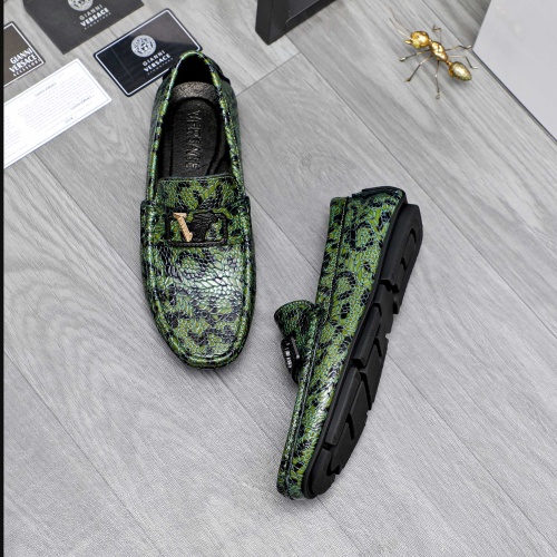 Replica Versace Leather Shoes For Men #1244079 $68.00 USD for Wholesale