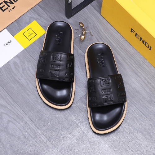 Wholesale Fendi Slippers For Men #1244091 $52.00 USD, Wholesale Quality Replica Fendi Slippers