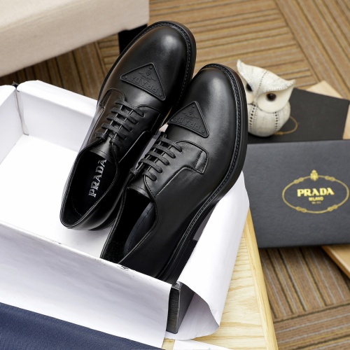 Replica Prada Leather Shoes For Men #1244305 $108.00 USD for Wholesale