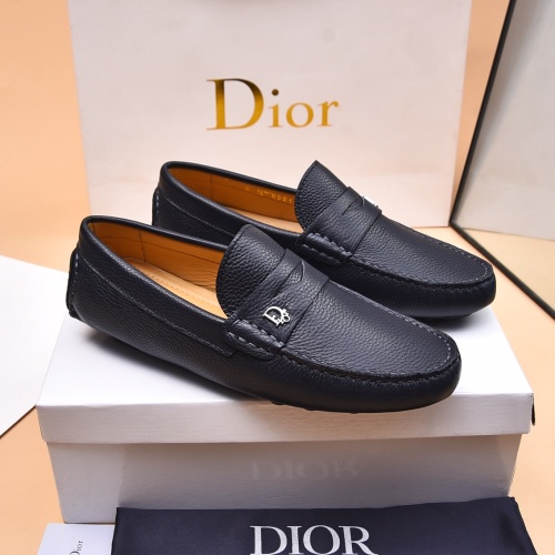 Wholesale Christian Dior Leather Shoes For Men #1244311 $80.00 USD, Wholesale Quality Replica Christian Dior Leather Shoes