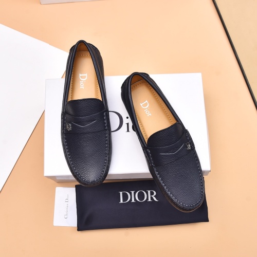 Replica Christian Dior Leather Shoes For Men #1244311 $80.00 USD for Wholesale