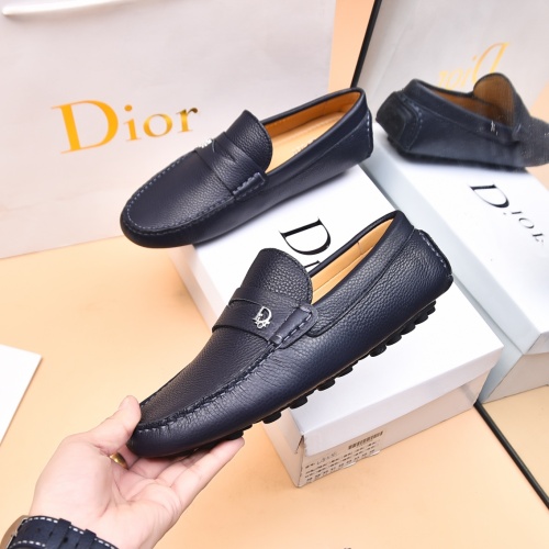 Replica Christian Dior Leather Shoes For Men #1244311 $80.00 USD for Wholesale