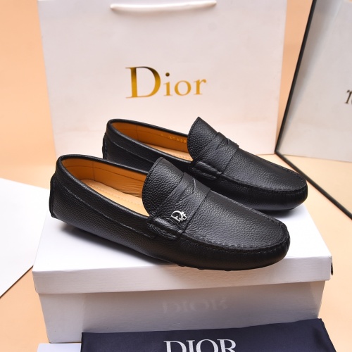 Wholesale Christian Dior Leather Shoes For Men #1244312 $80.00 USD, Wholesale Quality Replica Christian Dior Leather Shoes