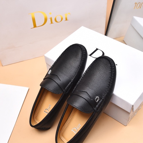 Replica Christian Dior Leather Shoes For Men #1244312 $80.00 USD for Wholesale