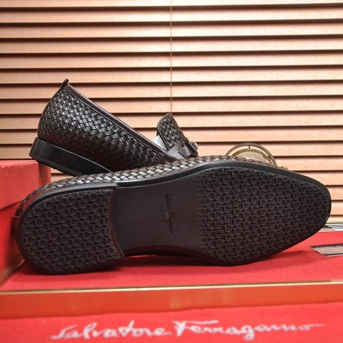 Replica Salvatore Ferragamo Leather Shoes For Men #1244486 $102.00 USD for Wholesale