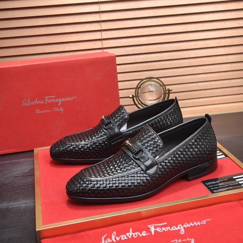 Wholesale Salvatore Ferragamo Leather Shoes For Men #1244487 $102.00 USD, Wholesale Quality Replica Salvatore Ferragamo Leather Shoes