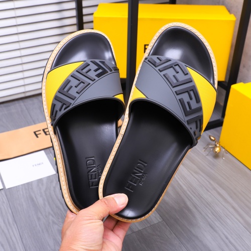 Replica Fendi Slippers For Men #1244520 $52.00 USD for Wholesale