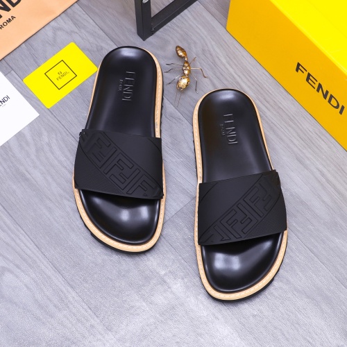 Wholesale Fendi Slippers For Men #1244523 $52.00 USD, Wholesale Quality Replica Fendi Slippers