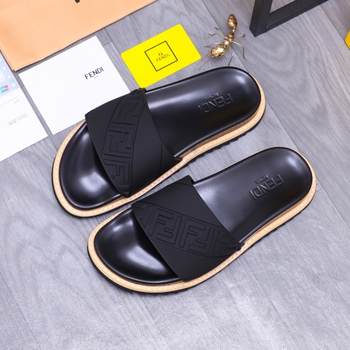 Replica Fendi Slippers For Men #1244523 $52.00 USD for Wholesale