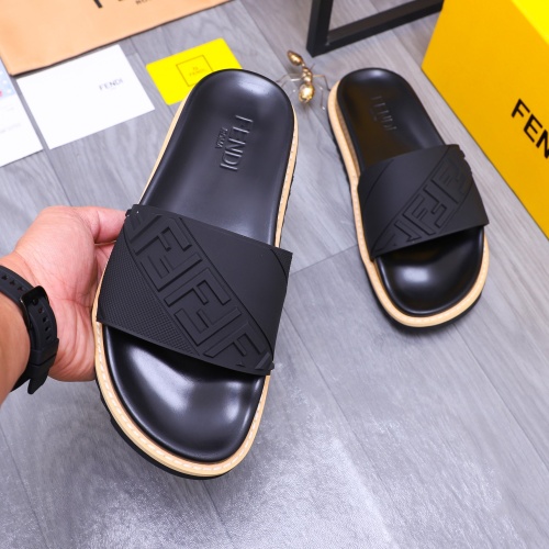 Replica Fendi Slippers For Men #1244523 $52.00 USD for Wholesale