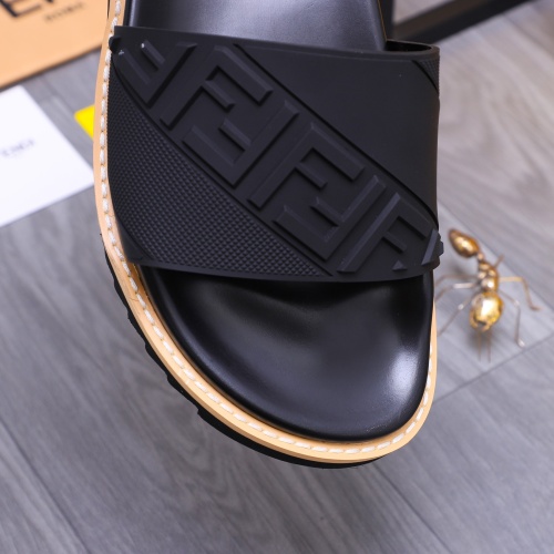 Replica Fendi Slippers For Men #1244523 $52.00 USD for Wholesale